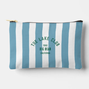 Pochette À Accessoires Le lac Club Crest Blue Nautical Stripe
