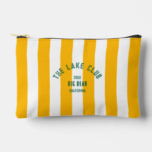 Pochette À Accessoires Le Lake Club Crest Yellow Nautical Stripe