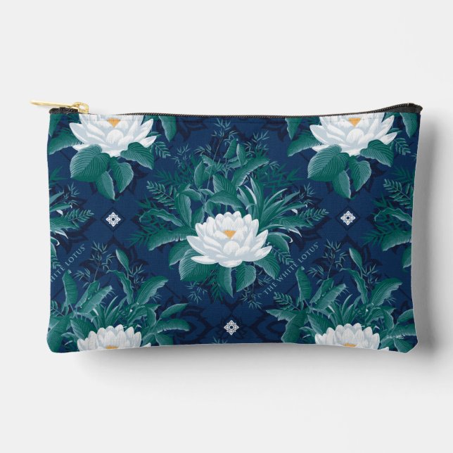 Pochette À Accessoires Le Motif blanc Lotus Midnight Lotus (Recto)