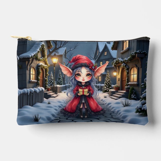 Pochette À Accessoires Le Petit Messager de Noël.  (Recto)