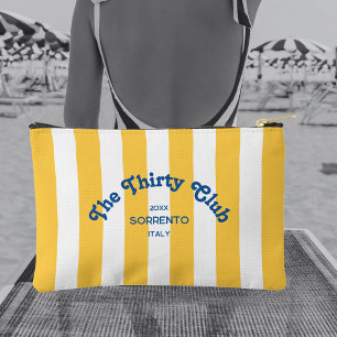 Pochette À Accessoires Le Trentième Club Rayure Jaune 30e Anniversaire