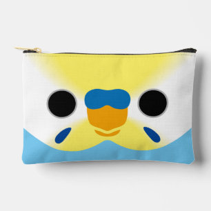 Pochette À Accessoires Le visage d'un perruche mâle arc-en-ciel pastel