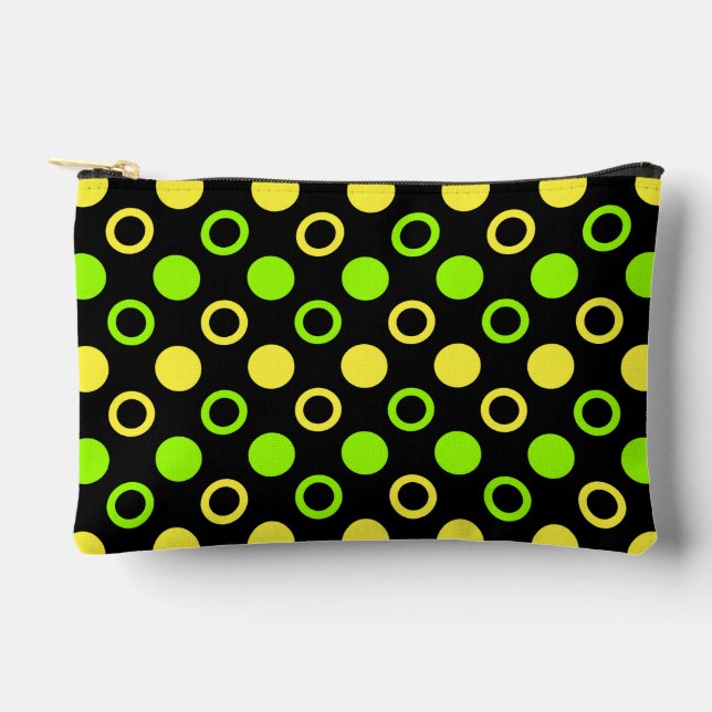 Pochette À Accessoires Lemon and Lime Rings and Polka Dots by STaylor (Recto)