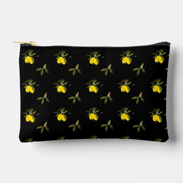 Pochette À Accessoires Lemons and flowers (Recto)