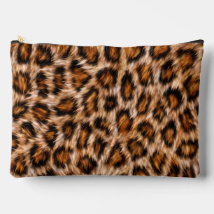 Pochette À Accessoires Leopard Jaguar Chat fourrure Brown Motif-24609