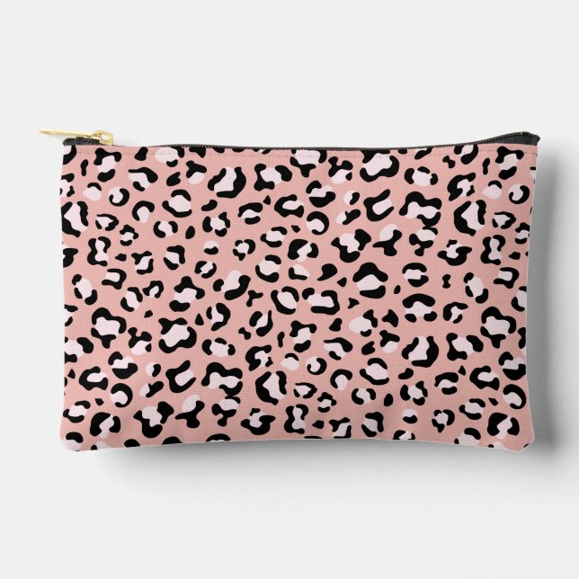 Pochette À Accessoires Léopard Print, Léopard Spots, Rose Léopard (Recto)