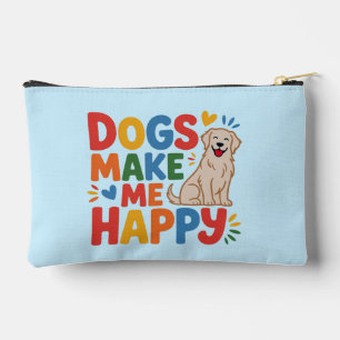 Pochette À Accessoires Les chiens me rendent heureux  Citation Inspirante