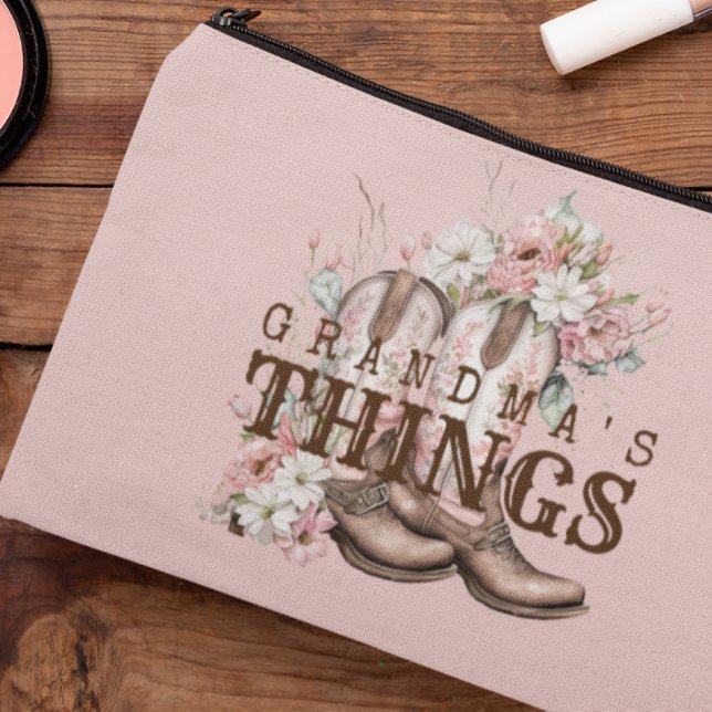 Pochette À Accessoires Les choses de grand-mère Bottes de cowboy Occident (Créateur téléchargé)
