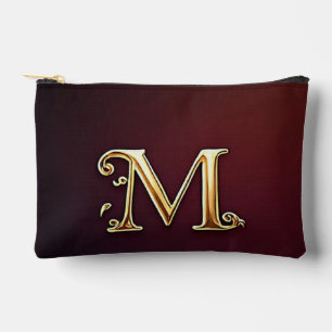 Pochette À Accessoires Lettre scintillante M Monogramme avec liquide qui
