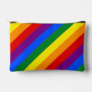 Pochette À Accessoires LGBTQ+ Arc-en-ciel en bandes pour le mois de la fi
