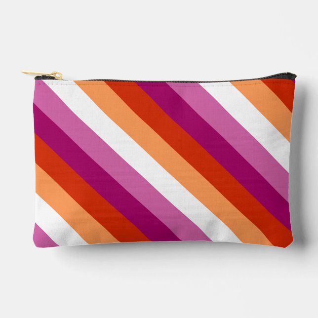 Pochette À Accessoires LGBTQ+ Lesbian Flag Stripes Pride - (Recto)