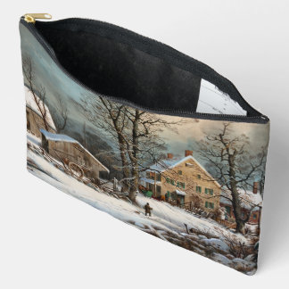 Pochette À Accessoires L'hiver à la campagne, Un matin froid