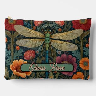 Pochette À Accessoires Libellule florale élégante Art nouveau d'Automne