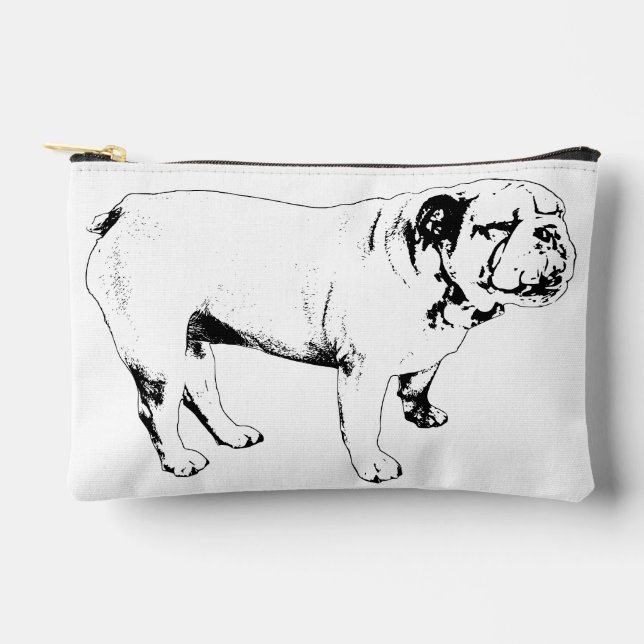 Pochette À Accessoires ligne charme porte, bouledogue (Recto)