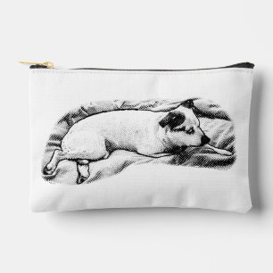 Pochette À Accessoires Lignes de Terrier chic avec Spectacles de neige