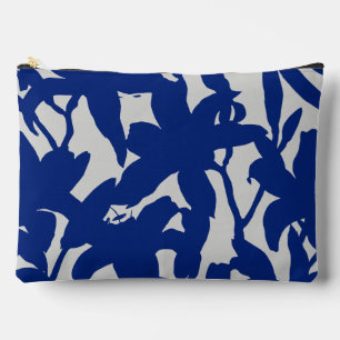 Pochette À Accessoires Lilyshade Noir-Bold Botanique En Bleu Foncé & Blan