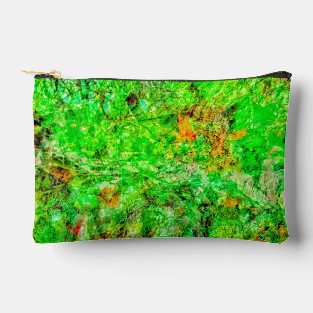 Pochette À Accessoires Lime green abstract Cut Sew Bag,Deep green delight (Recto)