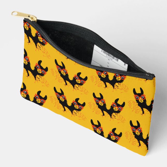 Pochette À Accessoires Llama Sisters (Ouvrir)
