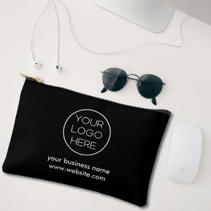 Pochette À Accessoires Logo d'affaires personnalisé minimaliste élégant  