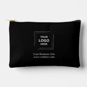 Pochette À Accessoires Logo sur mesure noir moderne élégant tendance pour