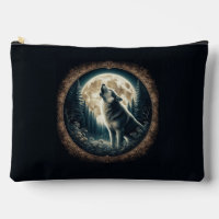 Loup vintage et lune classique