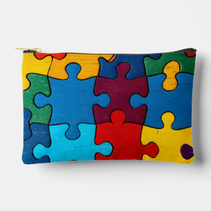 Pochette À Accessoires Love Heart Puzzle Sensibilisation sur l'autisme d'