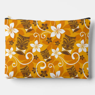 POCHETTE À ACCESSOIRES LUAU TIKI MOTIF (ORANGE)