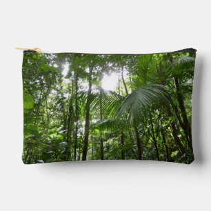 Pochette À Accessoires Lumière du soleil à travers la canopée de la forêt