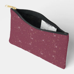 Pochette À Accessoires Luxe bordeaux brillant parties scintillant d'or co