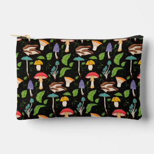 Pochette À Accessoires Magie de la forêt profonde : Champignons colorés s