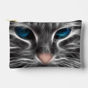 Pochette À Accessoires Magnifique visage de chat aux yeux bleus