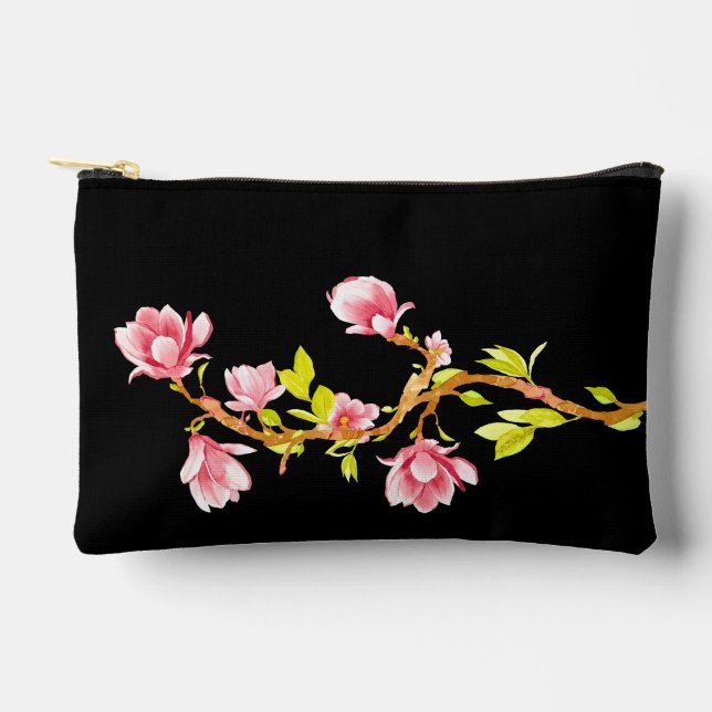 Pochette À Accessoires Magnolia Noir (Recto)
