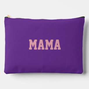 Pochette À Accessoires Mama Violet et Rose avec nom