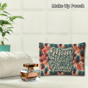 Pochette À Accessoires Maman le coeur de la famille Motif tropical