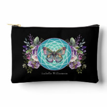 Mandala papillon violet floral ésotérique psychiqu