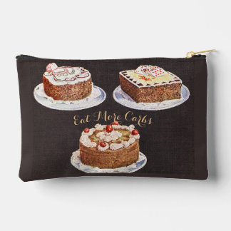 Pochette À Accessoires Manger plus de glucides Illustration de gâteau vin