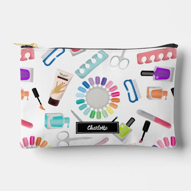 Pochette À Accessoires Manucure Pédicure Beauté Maquillage Nom personnali (Recto)