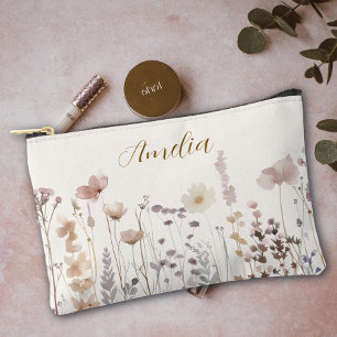 Pochette À Accessoires Maquillage de demoiselle d'honneur Fleurs sauvages