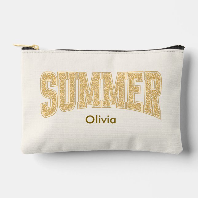 Pochette À Accessoires Maquillage Floral Fétichiste de Crépuscule d'Été V (Recto)