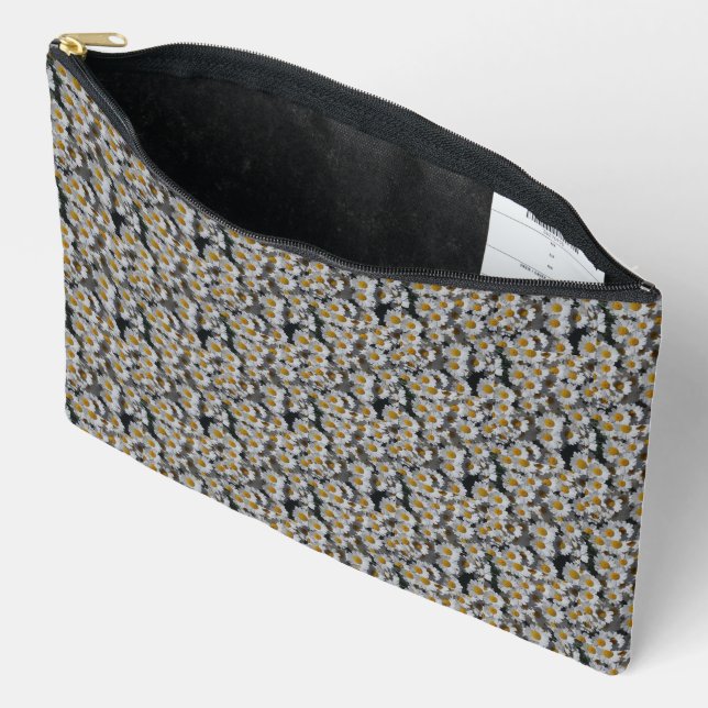 Pochette À Accessoires Marguerite blanche (Ouvrir)