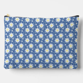 Pochette À Accessoires marguerite points bleus