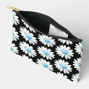 Pochette À Accessoires Marguerites à points bleus