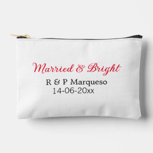 Pochette À Accessoires Mariés & lumineux ajouter le nom du couple mariage