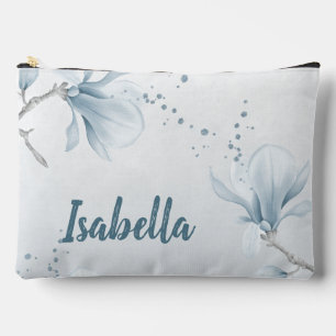 Pochette À Accessoires Marine romantique bleu poussiéreux fleurs