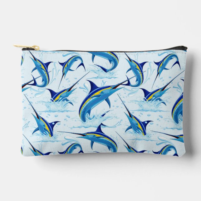Pochette À Accessoires Marlin Bleu Jaillissant de l'Océan (Recto)