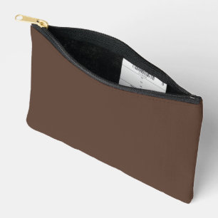 Pochette À Accessoires Marron Chocolat Imprimé Couture Petit