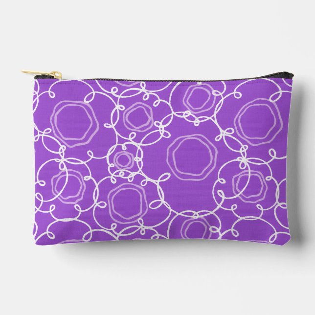 Pochette À Accessoires Matrice florale abstraite (violet) Beaux-arts (Recto)