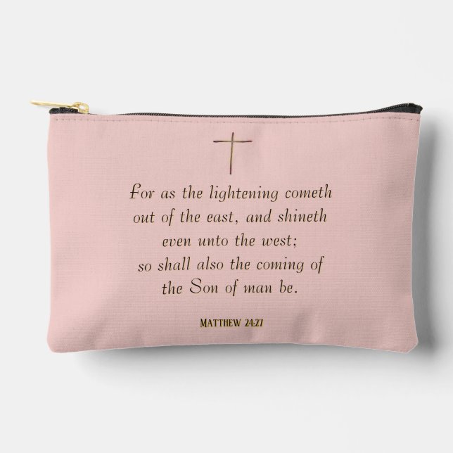 Pochette À Accessoires MATTHEW 24:27 «Car comme l'éclair vient…» (Recto)