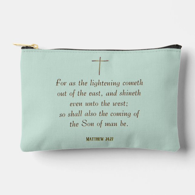 Pochette À Accessoires MATTHEW 24:27 « Car comme l'éclair vient… » (Recto)