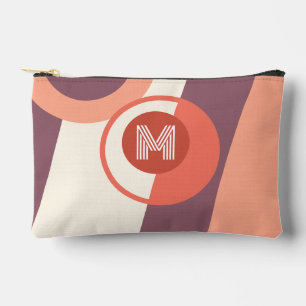 Pochette À Accessoires Mauve pêche orange corail rouge rétro personnalisé